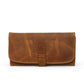 Leather Trifold Wallet - Saddle Brown