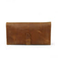Leather Trifold Wallet - Saddle Brown