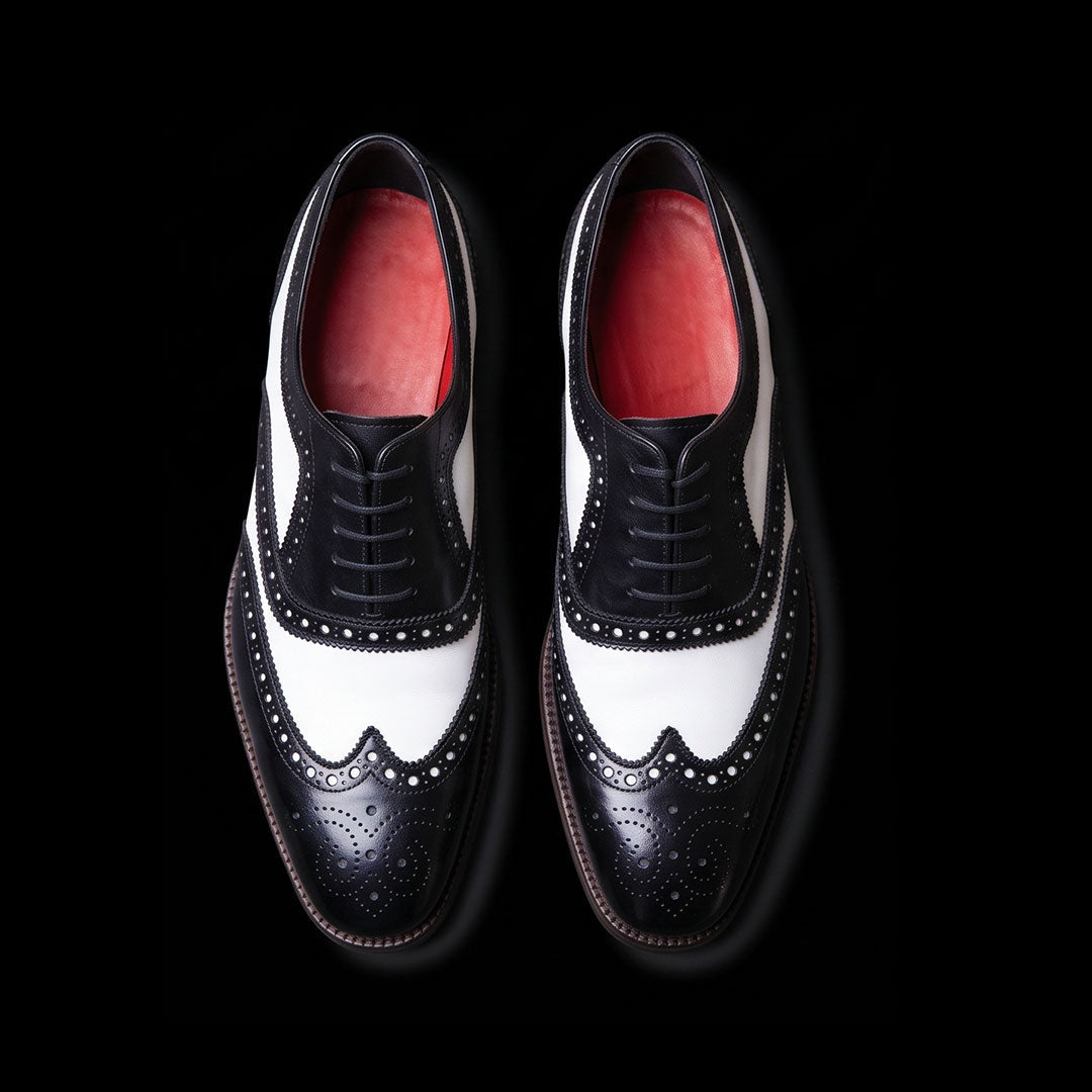 Spectator Wingtip Oxford Black & White US 9.5 | UK 9