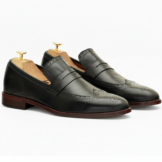 The Baylor | Black Penny Loafers