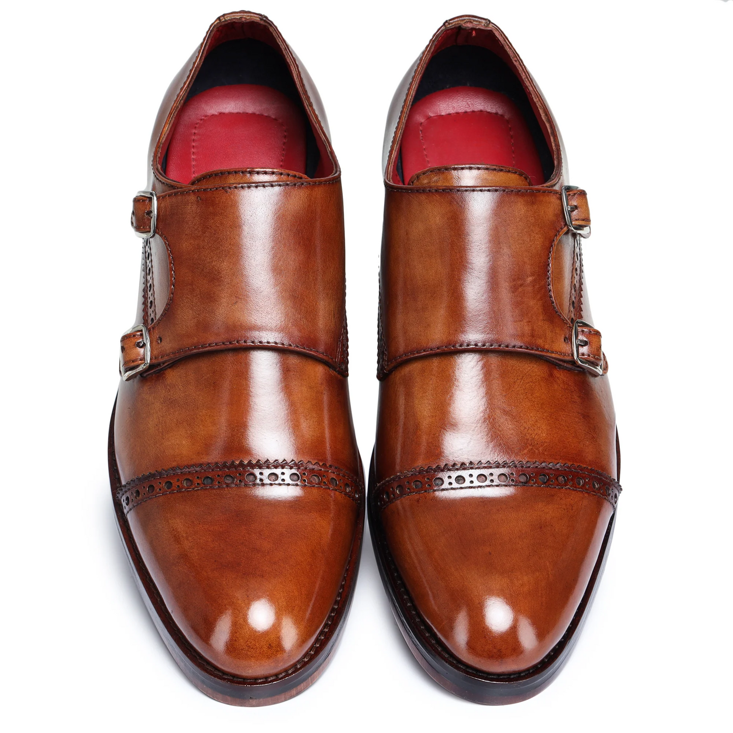 Captoe Double Monk Strap - Brown