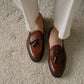 Men's Dark Brown Leather Tassel Loafers