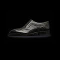 Wingtip Brogue Oxford Croc Black