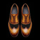 Wingtip Brogue Oxford Tan Black Suede