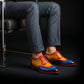 Wingtip Brogue Oxford Tan & Navy