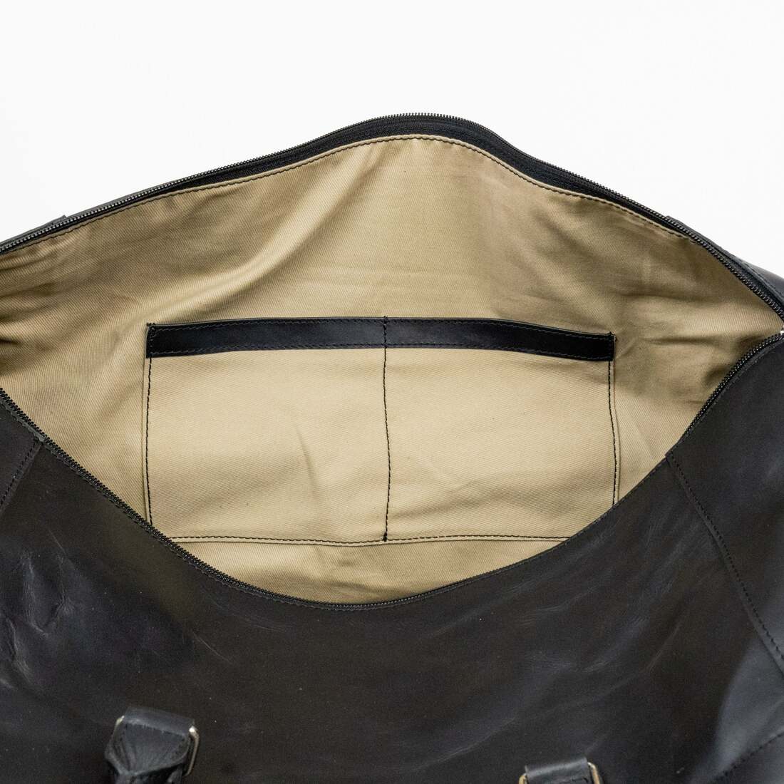 Alpha 46L Leather Duffle - Black