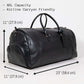 Alpha 46L Leather Duffle - Black