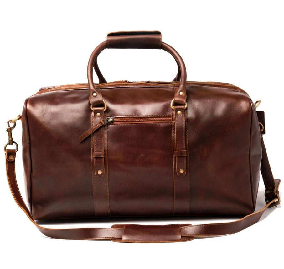 Big Mouth 40L Leather Duffle - Antique Brown