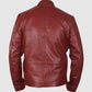 Burgundy Motorcycle Jacket