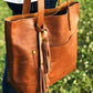 Leather Tote Bag - Hazelnut Brown