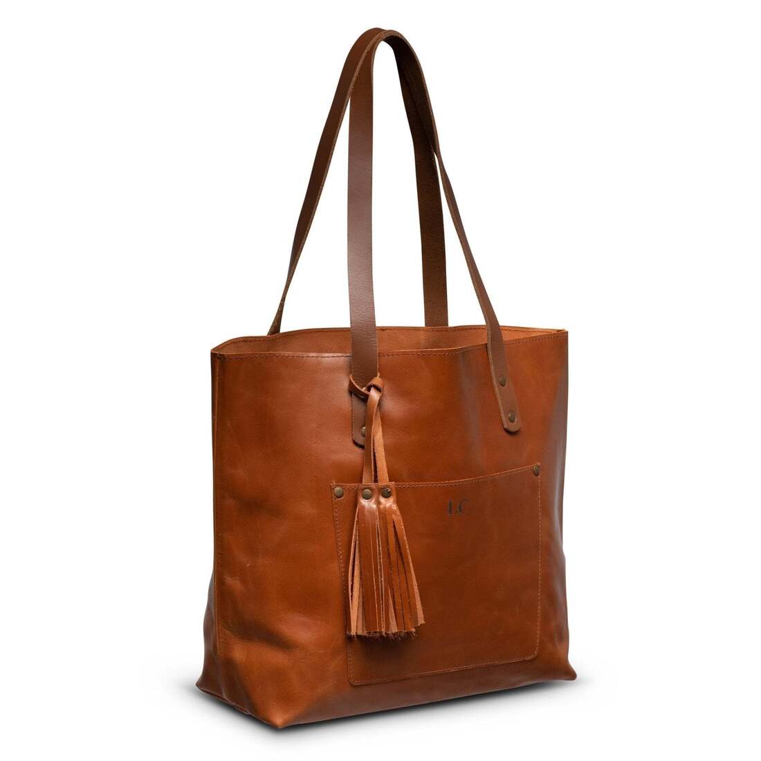Leather Tote Bag - Hazelnut Brown