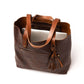 Leather Tote Bag - Coffee Brown