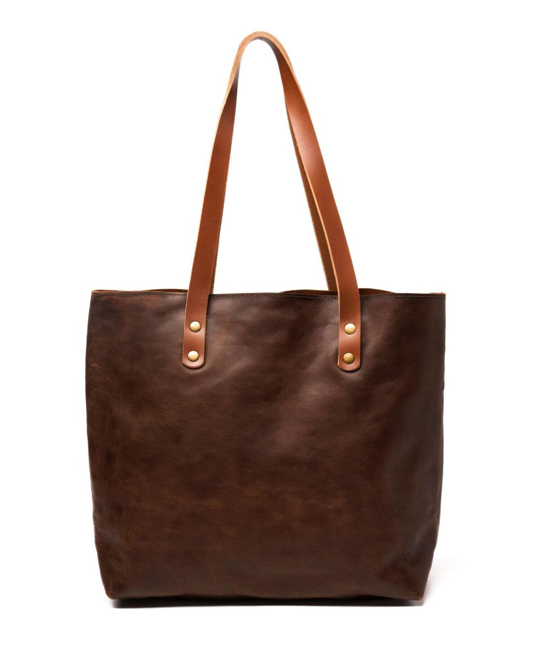 Leather Tote Bag - Coffee Brown