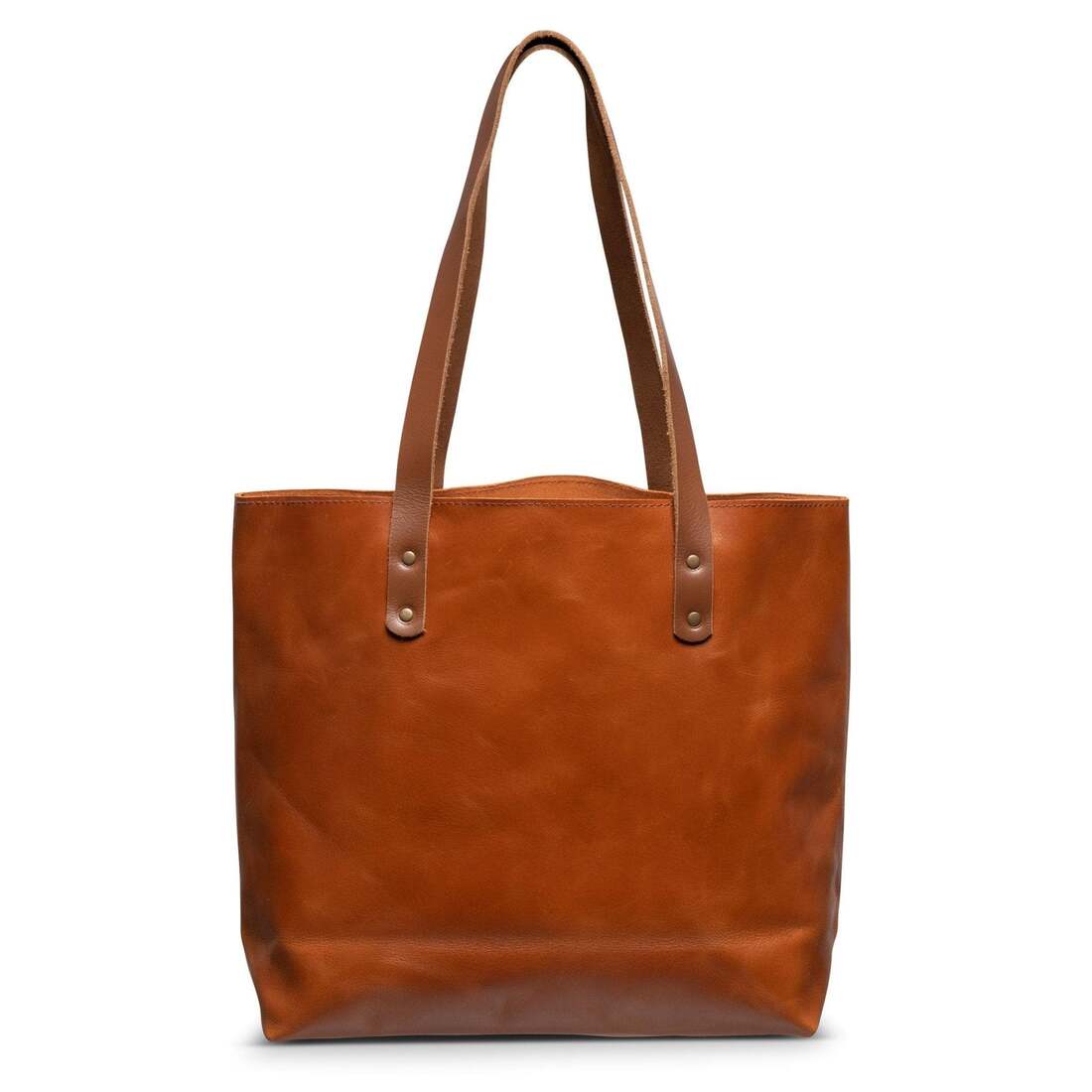 Leather Tote Bag - Hazelnut Brown
