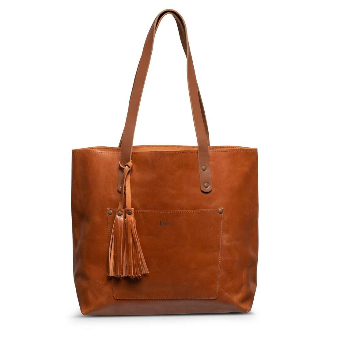 Leather Tote Bag - Hazelnut Brown