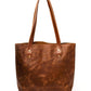Leather Tote Bag - Saddle Brown