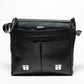 Coarse Leather Messenger - Black