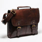 Coarse Leather Messenger - Antique Brown