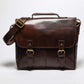 Coarse Leather Messenger - Antique Brown