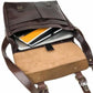 Coarse Leather Messenger - Antique Brown
