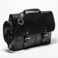 Coarse Leather Messenger - Black