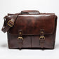 Coarse Leather Messenger - Antique Brown