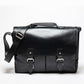 Coarse Leather Messenger - Black