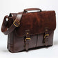 Coarse Leather Messenger - Antique Brown