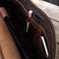Coarse Leather Messenger - Saddle Brown