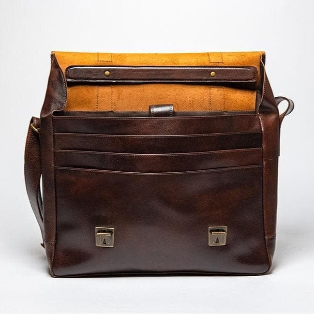 Coarse Leather Messenger 2.0 - Antique Brown