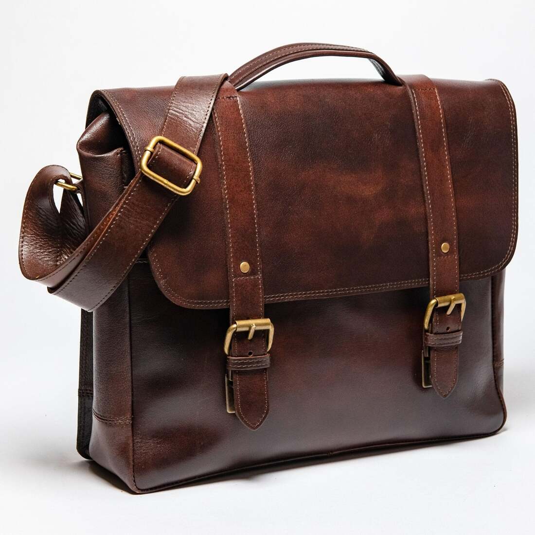 Coarse Leather Messenger 2.0 - Antique Brown