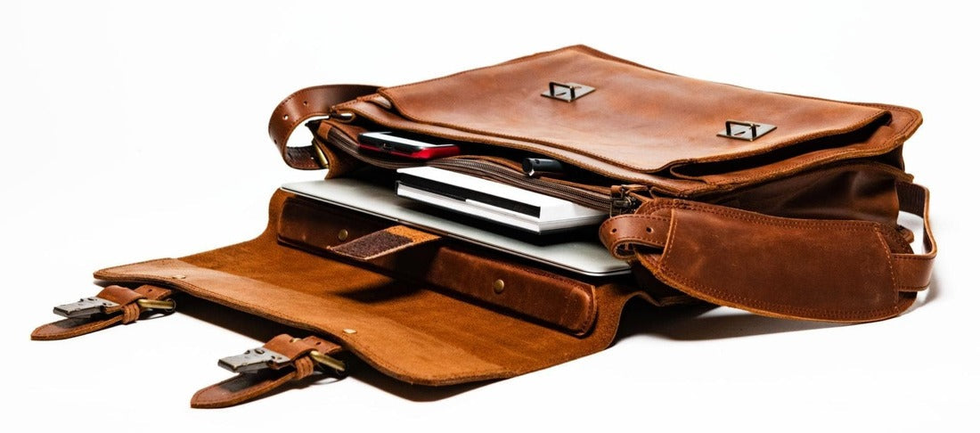 Complete Leather Briefcase - Antique Brown