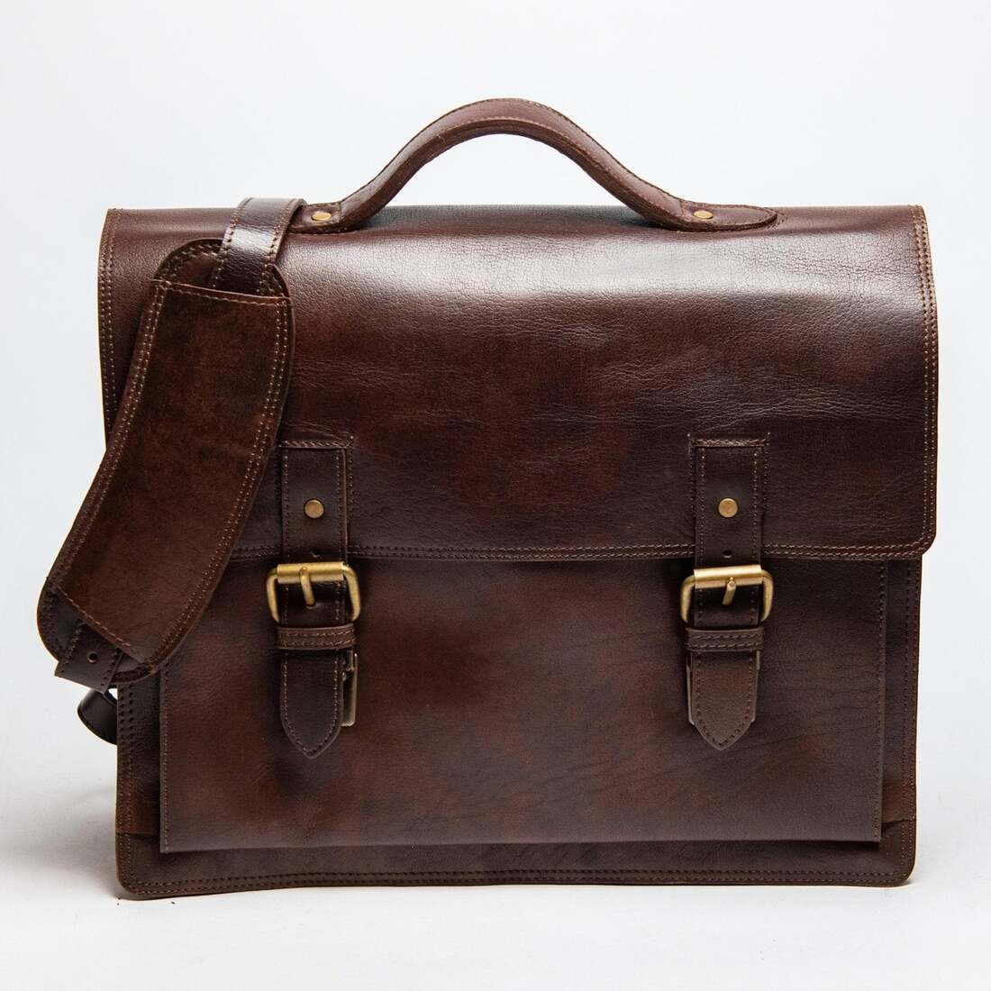 Complete Leather Briefcase - Antique Brown