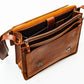Complete Leather Briefcase -  Saddle Brown