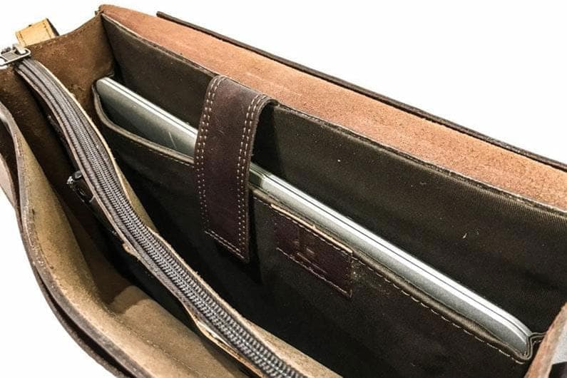 Complete Leather Briefcase - Antique Brown