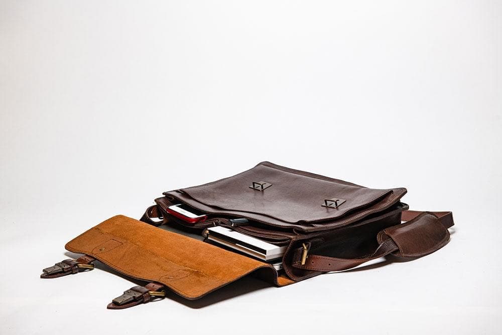 Complete Leather Briefcase - Antique Brown