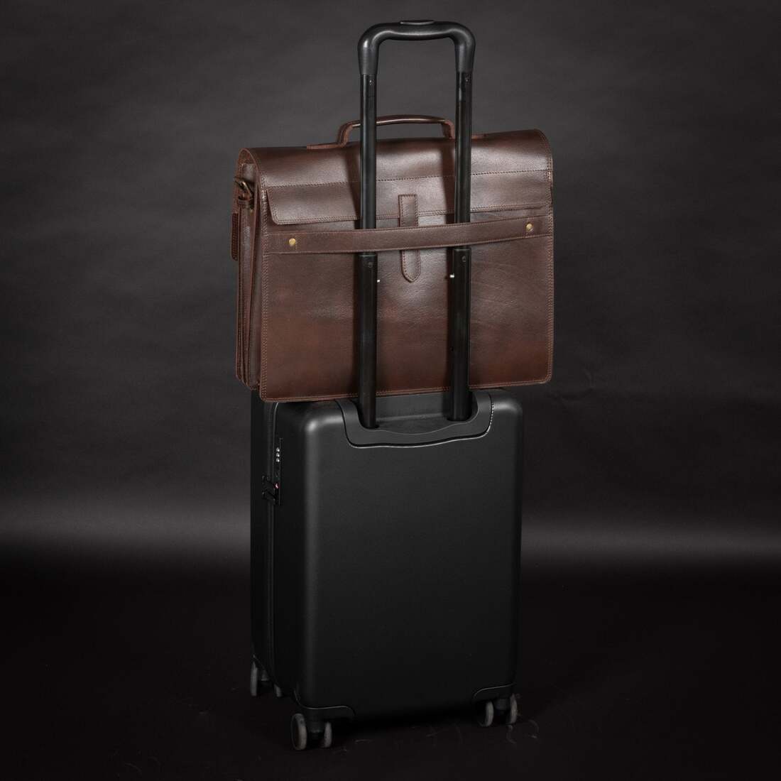 Complete Leather Briefcase - Antique Brown