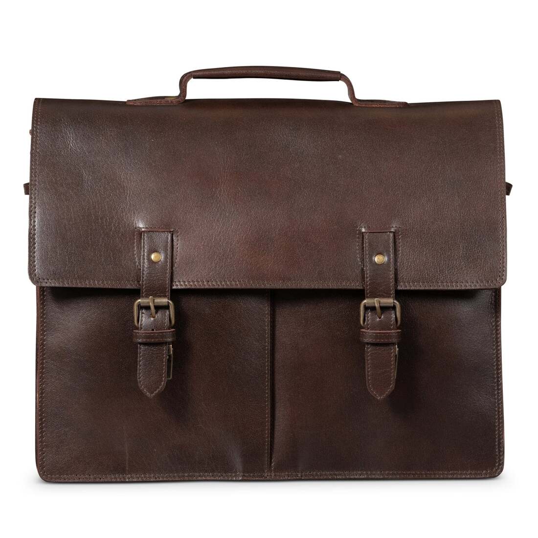 Complete Leather Briefcase - Antique Brown