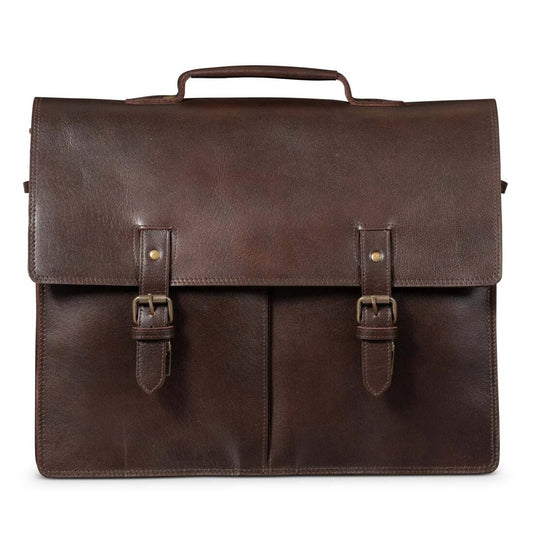 Complete Leather Briefcase - Antique Brown