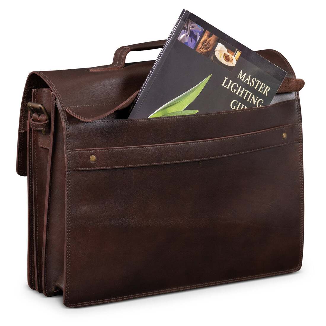 Complete Leather Briefcase - Antique Brown