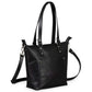 Crossbody Leather Tote - Black