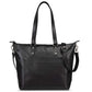 Crossbody Leather Tote - Black