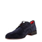 Elegant blue derby for men in suede