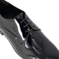 Elegant men's derby in shiny black leather