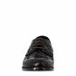 Elegant vintage black derby for men in woven leather