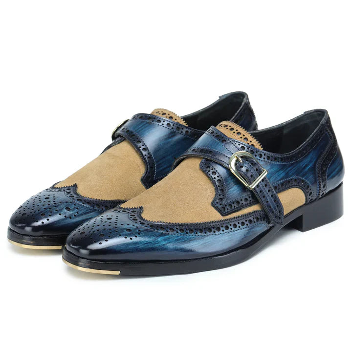 Single Monk Strap Navy Blue