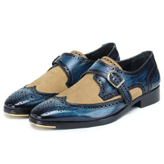 Single Monk Strap Navy Blue