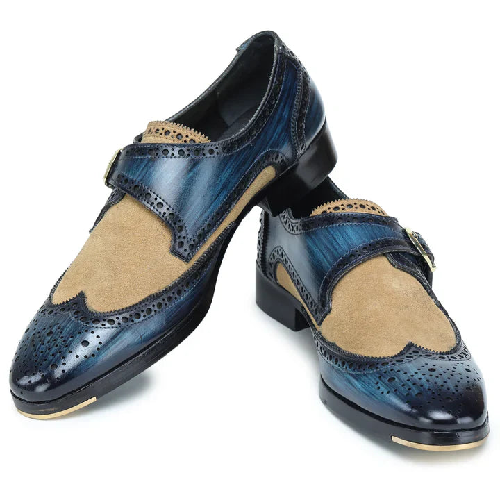 Single Monk Strap Navy Blue