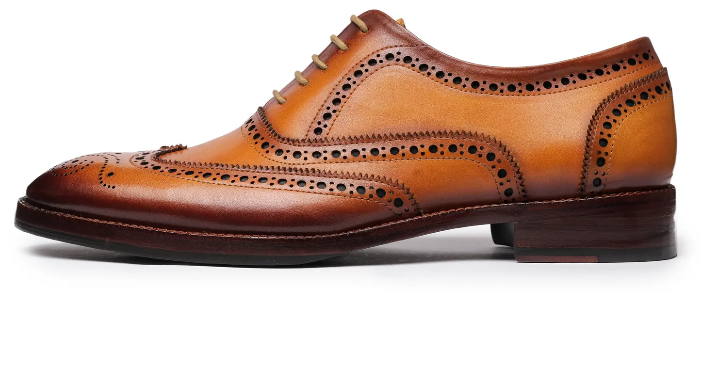 Wingtip Brogue Oxford- Tan