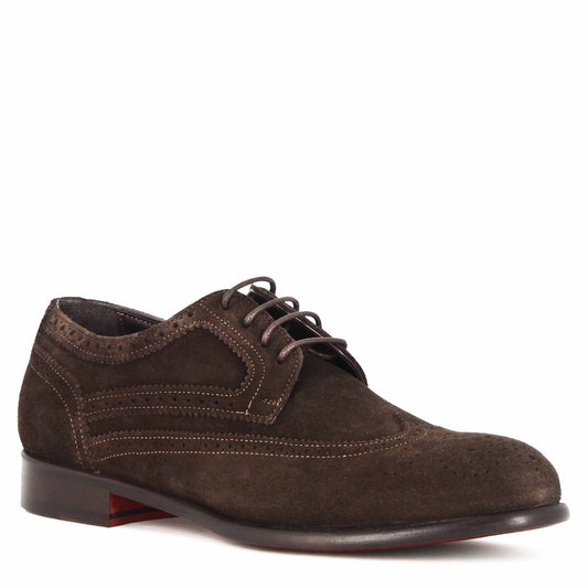 Elegant men's Deby in dark brown suede